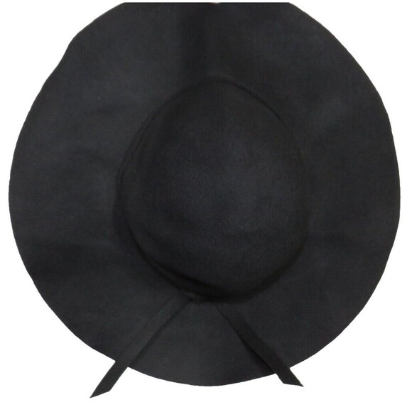 Bienvenu Women's Black Wool Wide Brim Floppy Hat NEW - Picture 12 of 12